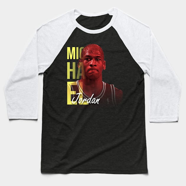 Michael Jordan The G.O.A.T Baseball T-Shirt by pentaShop